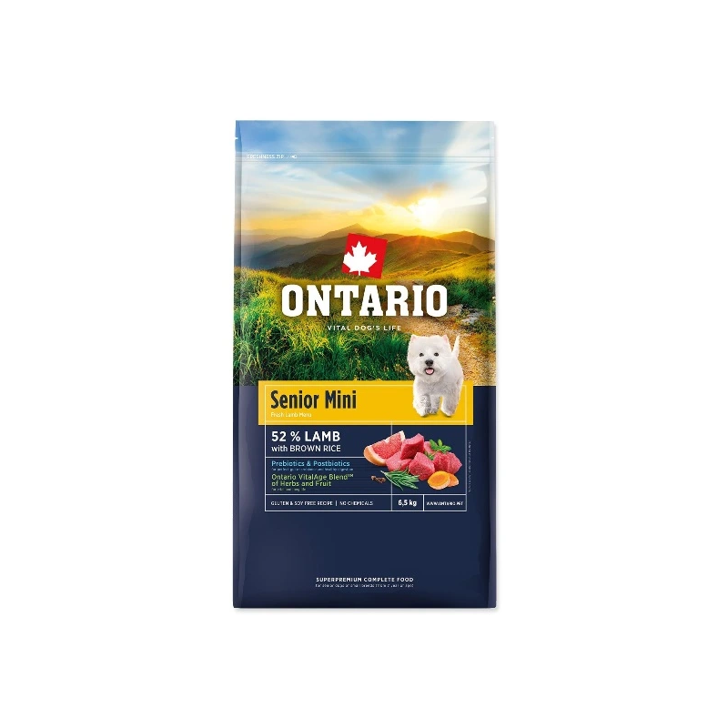 Ontario Senior Mini Lamb & Brown Rice 6,5 kg